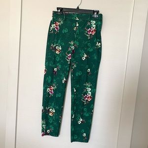 H&M Green Floral Skinny Pant, 6
